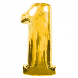 1 Rakamı Gold Rakam Folyo Balon 100cm
