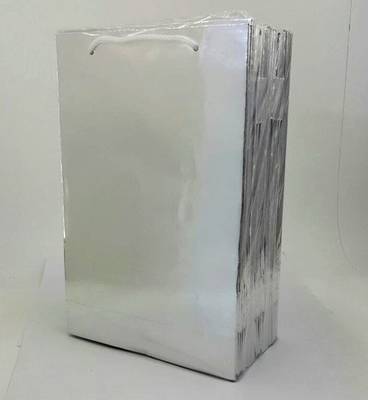 Karton Gümüş Parlak Çanta 25 Adet 17*25 cm