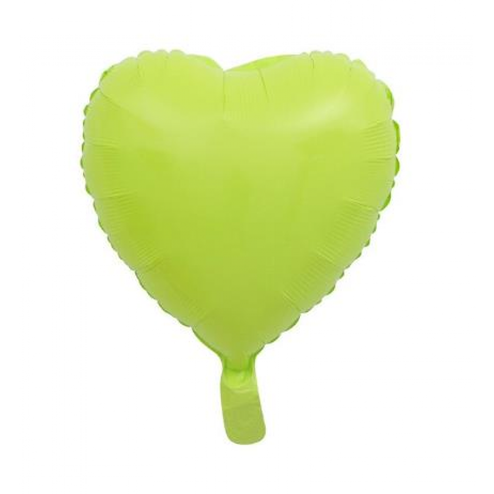 Makaron Fıstık Yeşili Kalp Şekilli Folyo Balon 45cm 1 Adet