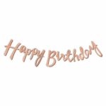 Happy Birthday Roze Kaligrafi Bennar 210 cm