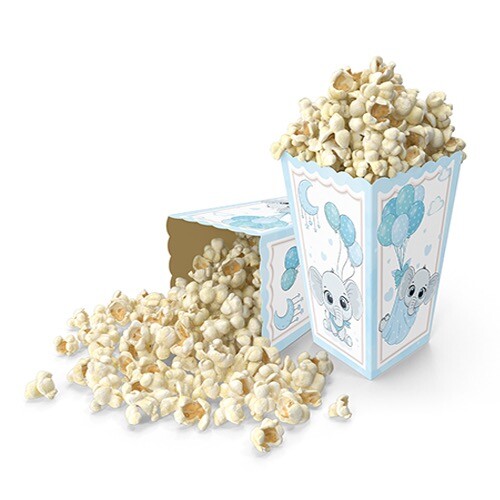 Fil Mavi Mısır/Popcorn Kutusu 8 Adet