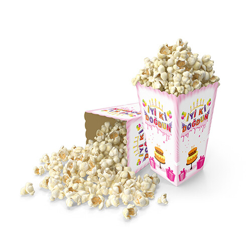 İyi Ki Doğdun Mısır/Popcorn Kutusu 8 Adet