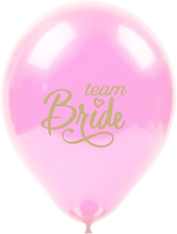 Team Bride Baskılı Pembe Balon 10 Adet