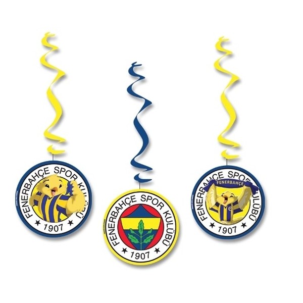 Fenerbahçe Temalı Asma Süs 3 Adet