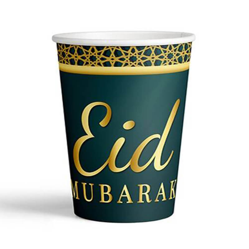 Karton Bardak Eid Mubarak Ramazan Konsepti 8'li