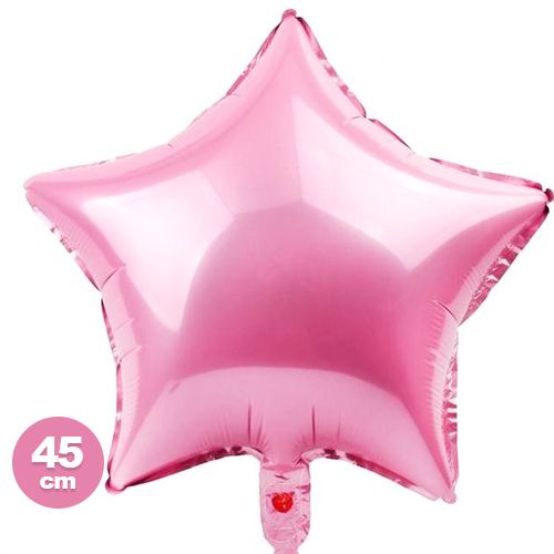 Yıldız Pembe Renkli Folyo Balon 45 cm