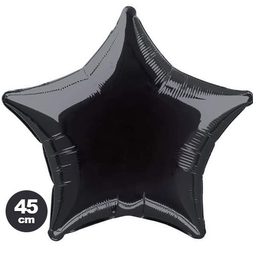 Yıldız Siyah Renkli Folyo Balon 45 cm