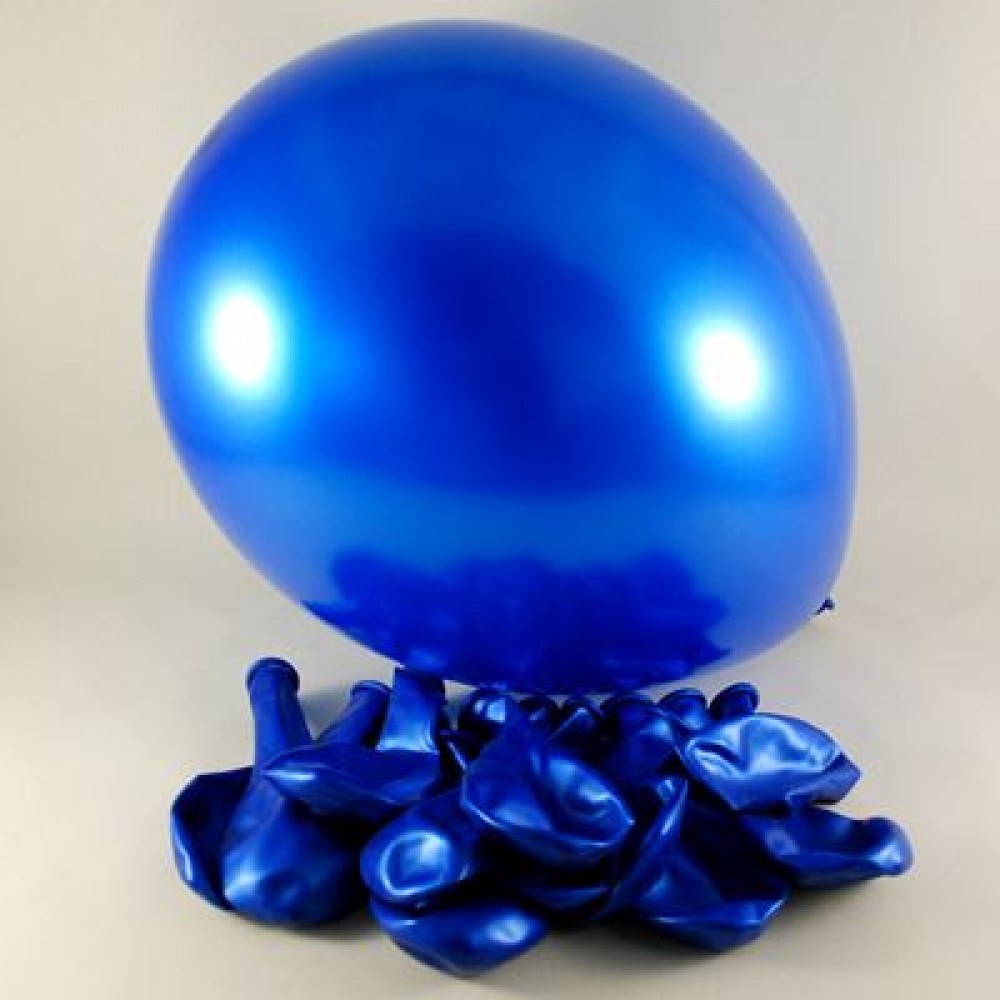 Gece Mavisi Metalik Renkli Latex 10 Adet